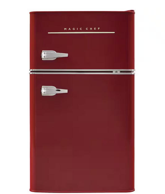 Magic Chef Retro 3.2 cu. ft. 2 Door Mini Refrigerator in Red