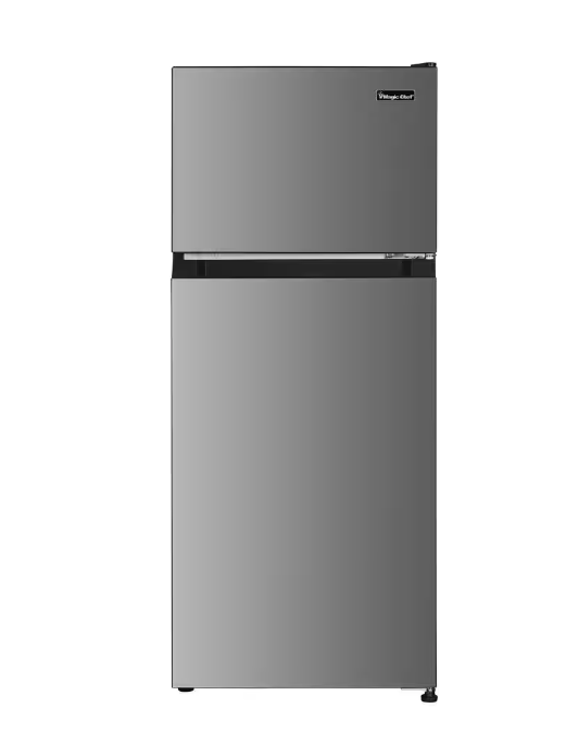 Magic Chef 18.5 in. W, 4.5 cu. ft. 2-Door Mini Refrigerator, with Freezer in Platinum Steel