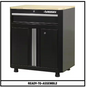 Husky Ready-to-Assemble 24-Gauge Steel 1-Drawer 2-Door Garage Base Cabinet in Black (28 in. W x 32.8 in. H x 18.3 in. D)