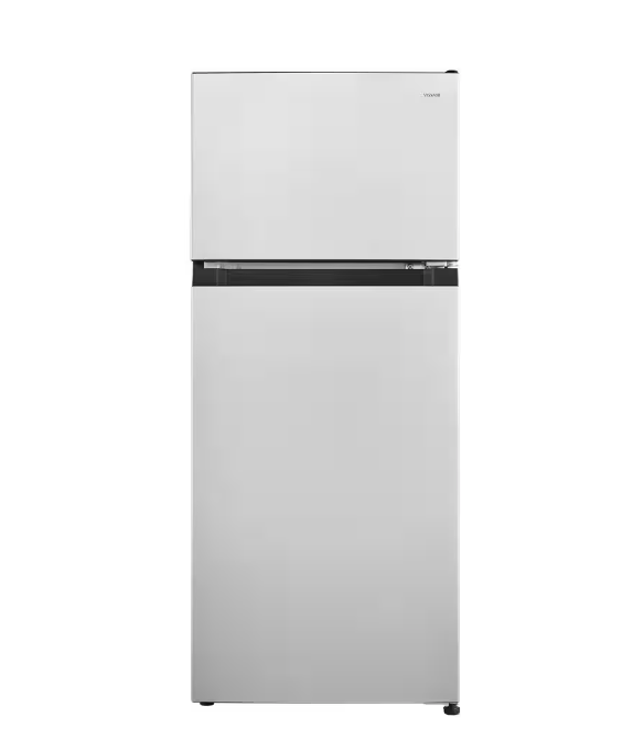 Vissani 4.5 cu. ft. 2-Door Mini Refrigerator in Platinum Steel with Freezer