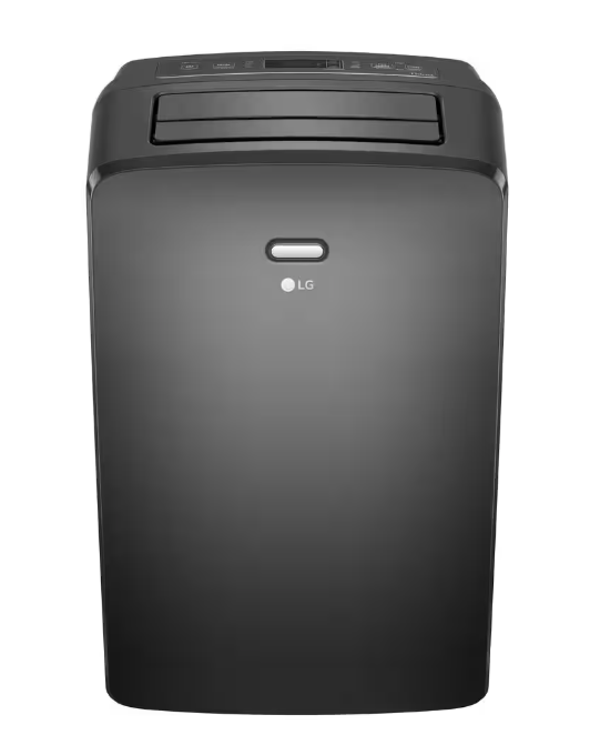 LG 8,000 BTU (12,000 BTU ASHRAE) 115-Volt Portable Air Conditioner Cools 350 Sq. Ft. with Dehumidifier and Wi-Fi in Gray