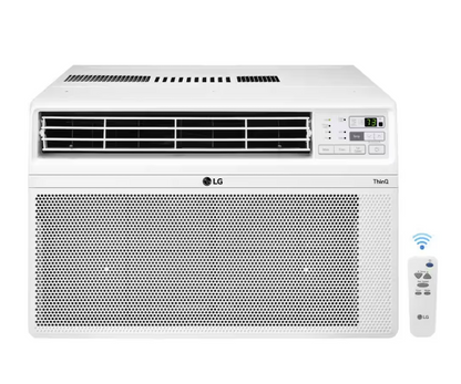 LG 10,000 BTU 115V Window Air Conditioner Cools 450 sq. ft. with Wi-Fi, Remote and Dehumidifier in White