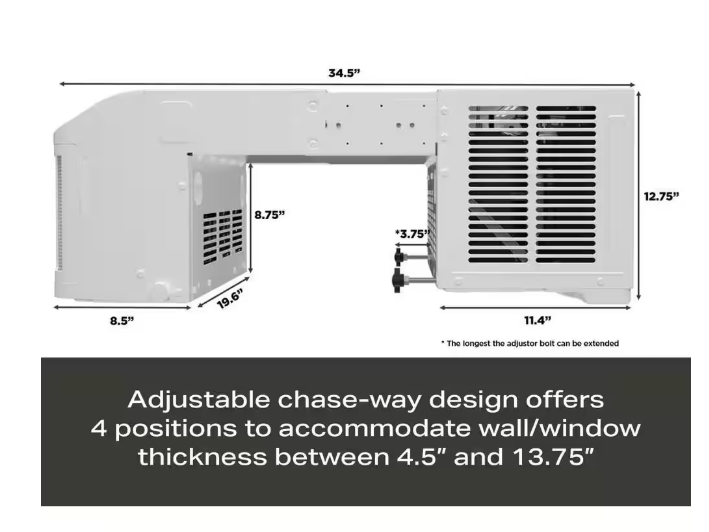 GE Profile ClearView Ultra Quiet 8,300 BTU 115V Window Air Conditioner Cools 350 Sq. Ft. Quiet in White