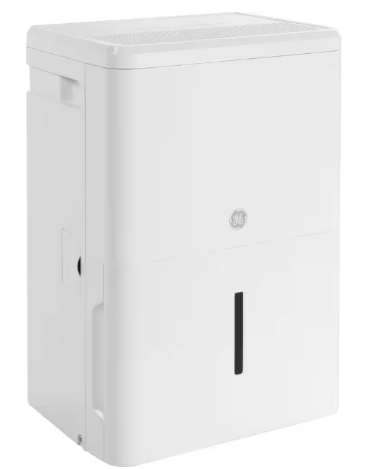 GE 25-Pints for Damp Rooms Up to 1500 sq. ft. Residential Dehumidifier with Bucket in White, ENERGY STAR