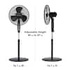 16 in. 3 Speed Digital Oscillating Standing Fan with Adjustable Height