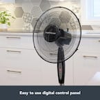 16 in. 3 Speed Digital Oscillating Standing Fan with Adjustable Height