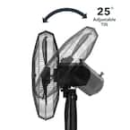 16 in. 3 Speed Digital Oscillating Standing Fan with Adjustable Height