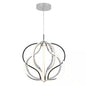 Meridian 30-Watt 1 Light Chrome Modern Integrated LED Pendant Light Fixture for Dining Room or Kitchen