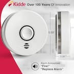 10 Year Worry-Free 2-Pack Battery Powered Interconnected Smoke Detector with Photoelectric Sensor and Voice Alerts