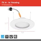 5/6 in. Integrated LED Recessed Retrofit Light Trim with Selectable Color Temperature, (12-Pack)