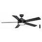 Baxtan 56 in. Indoor Matte Black Ceiling Fan with Warm White Integrated LED with Remote Included