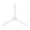 Tager 60 in. Smart Indoor/Outdoor Matte White Ceiling Fan without Light with Remote Powered by Hubspace