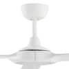 Tager 60 in. Smart Indoor/Outdoor Matte White Ceiling Fan without Light with Remote Powered by Hubspace