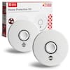 10 Year Worry-Free 2-Pack Battery Powered Interconnected Smoke Detector with Photoelectric Sensor and Voice Alerts