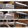 4 ft. Plug-in Linkable LED Shop Light Garage Light On Off Pull Chain Switch 3200 Lumens 4000K Bright White